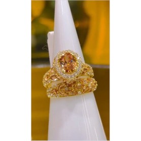 Gold Diamond Ring 22k